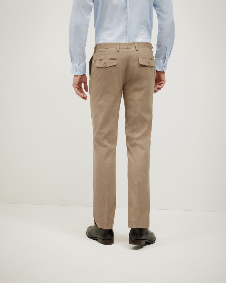 Brushed Marle Tailored Pant, Latte, hi-res
